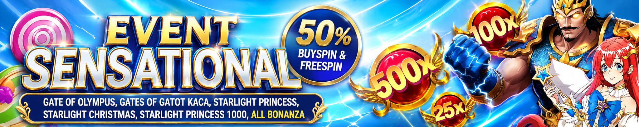 Event Sensational 50% Buyspin Freespin KUOTA4D